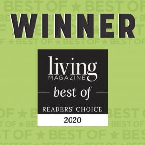 Winner of living magazine best of readers' choice 2020