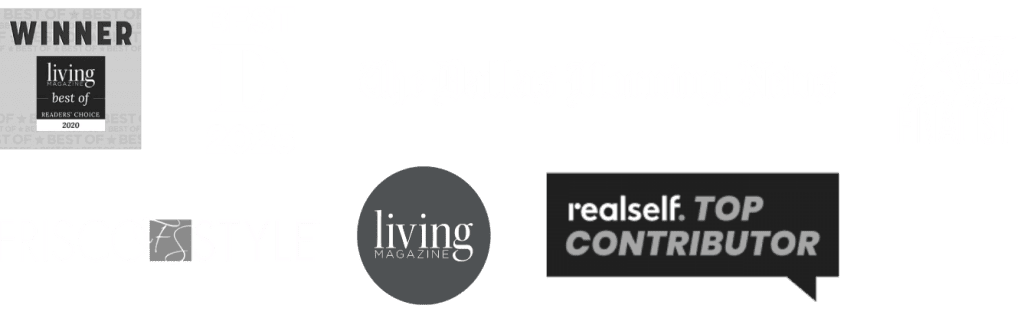Living Magazine Best of Readers Choice 2022, Best Doctor 2025, The Dallas Morning News, Frisco Style Magazine, Living Magazine, and RealSelf Top Contributor, Star Local Media Readers' Choice 2024 - Best of Frisco Finalist.