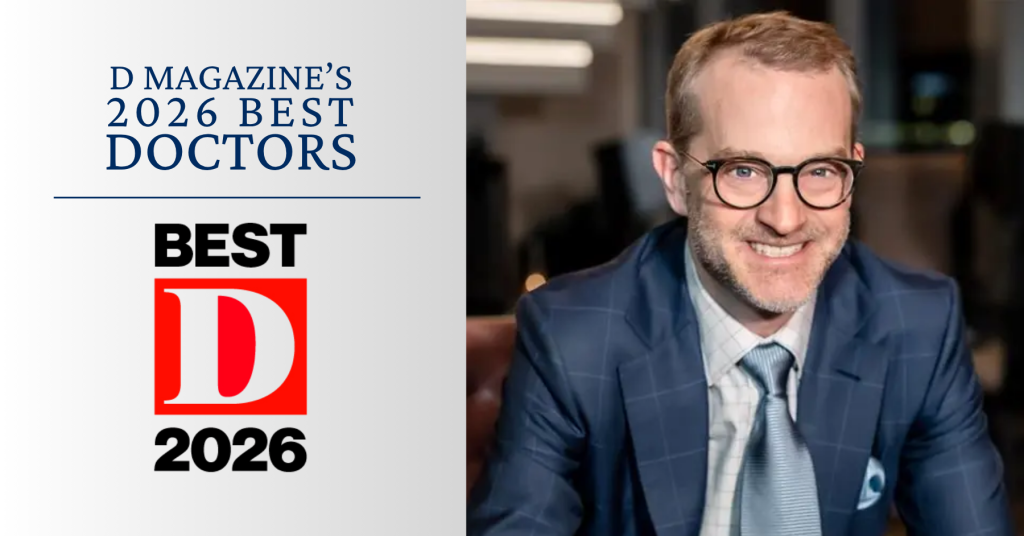 D Magazine's 2026 Best Doctor with image of Dr. Sean Hill.