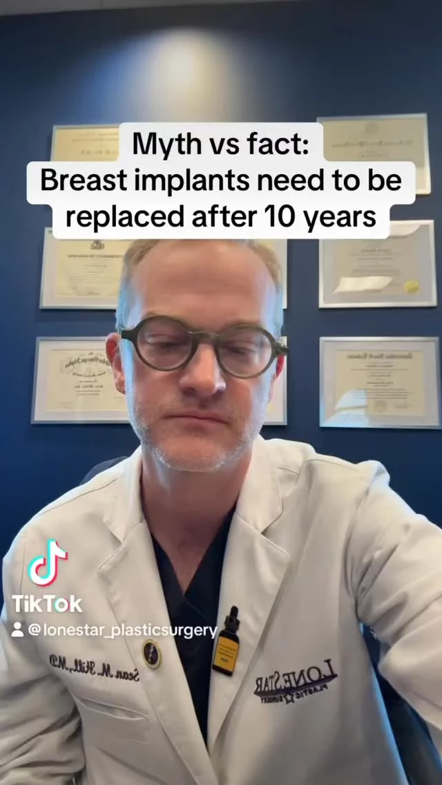 💭 Myth vs. Fact: Plastic Surgery Edition
Myth: Breast implants must be replaced every 10 years.
Fact: Not necessarily! ⏱️
Implants don’t have an expiration dat; they only need to be replaced if there’s a problem (like rupture or capsular contracture) or if you want to change your size or shape.
With regular follow-ups and imaging, many patients safely keep their implants well beyond 10 years.
✨ Have questions about your implants? Schedule your consultation with Dr. Sean Hill, board-certified plastic surgeon.
#MythVsFact #BreastImplants #PlasticSurgeryEducation #LoneStarPlasticSurgery #DrSeanHill