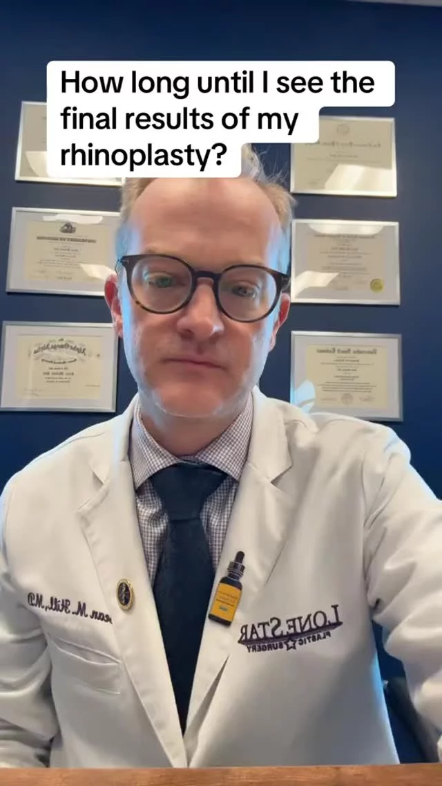 👃 Ask the Surgeon: “How long does it take to see your results after rhinoplasty?”
Dr. Hill explains that while initial changes are visible within weeks, your final, refined results continue to develop over several months as swelling resolves, especially in the nasal tip.
Patience is key, but the transformation is worth it.
✨ Ready to start your rhinoplasty journey? Book your surgery with Dr. Sean Hill, member of The Rhinoplasty Society.
#AskDrHill #RhinoplastyExpert #LoneStarPlasticSurgery #FriscoPlasticSurgeon #TheRhinoplastySociety