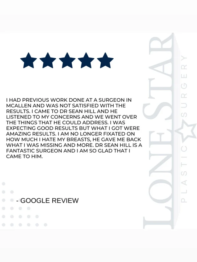 Revision breast surgery is often more complex than the original procedure—and choosing the right surgeon matters.

⭐⭐⭐⭐⭐

“I’m so grateful I found Dr. Hill. After struggling with the results of a previous breast augmentation, I was nervous about undergoing another surgery. From my first consultation, Dr. Hill took the time to listen to my concerns, explain my options, and create a plan that felt right for me. The entire team made me feel comfortable and supported throughout the process. My results exceeded my expectations, and I finally feel confident and comfortable again. I only wish I had found Dr. Hill sooner.”

Helping patients restore confidence and achieve results that feel natural, balanced, and beautiful is one of the most rewarding parts of what we do.

Ready to explore your options? Schedule a consultation with Dr. Hill to discuss your goals.
#BreastRevision #BreastAugmentationRevision #BreastImplantRevision #PlasticSurgery #FriscoPlasticSurgeon BoardCertifiedPlasticSurgeon LoneStarPlasticSurgery