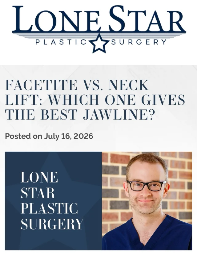 A sharper jawline isn’t about choosing the “best” procedure—it’s about choosing the right procedure for your anatomy.

If you’ve noticed a softer jawline, loose skin, or fullness under your chin, you may be wondering whether FaceTite or a neck lift is the better option. The truth? Both can create beautiful results, but they’re designed for different concerns. FaceTite is ideal for mild to moderate skin laxity with minimal downtime, while a neck lift offers the most dramatic improvement for more advanced aging and excess skin. (Lone Star Plastic Surgery)

At Lone Star Plastic Surgery, every treatment plan is personalized to your goals—not a one-size-fits-all approach. During your consultation, Dr. Hill will evaluate your anatomy and recommend the procedure that will give you the most natural, long-lasting result.

✨ Wondering which option is right for you? Read our latest blog, then schedule your consultation to create a plan that’s tailored specifically to you.

#FaceTite #NeckLift #JawlineContour #FacialRejuvenation #PlasticSurgery FriscoTX DallasPlasticSurgeon LoneStarPlasticSurgery